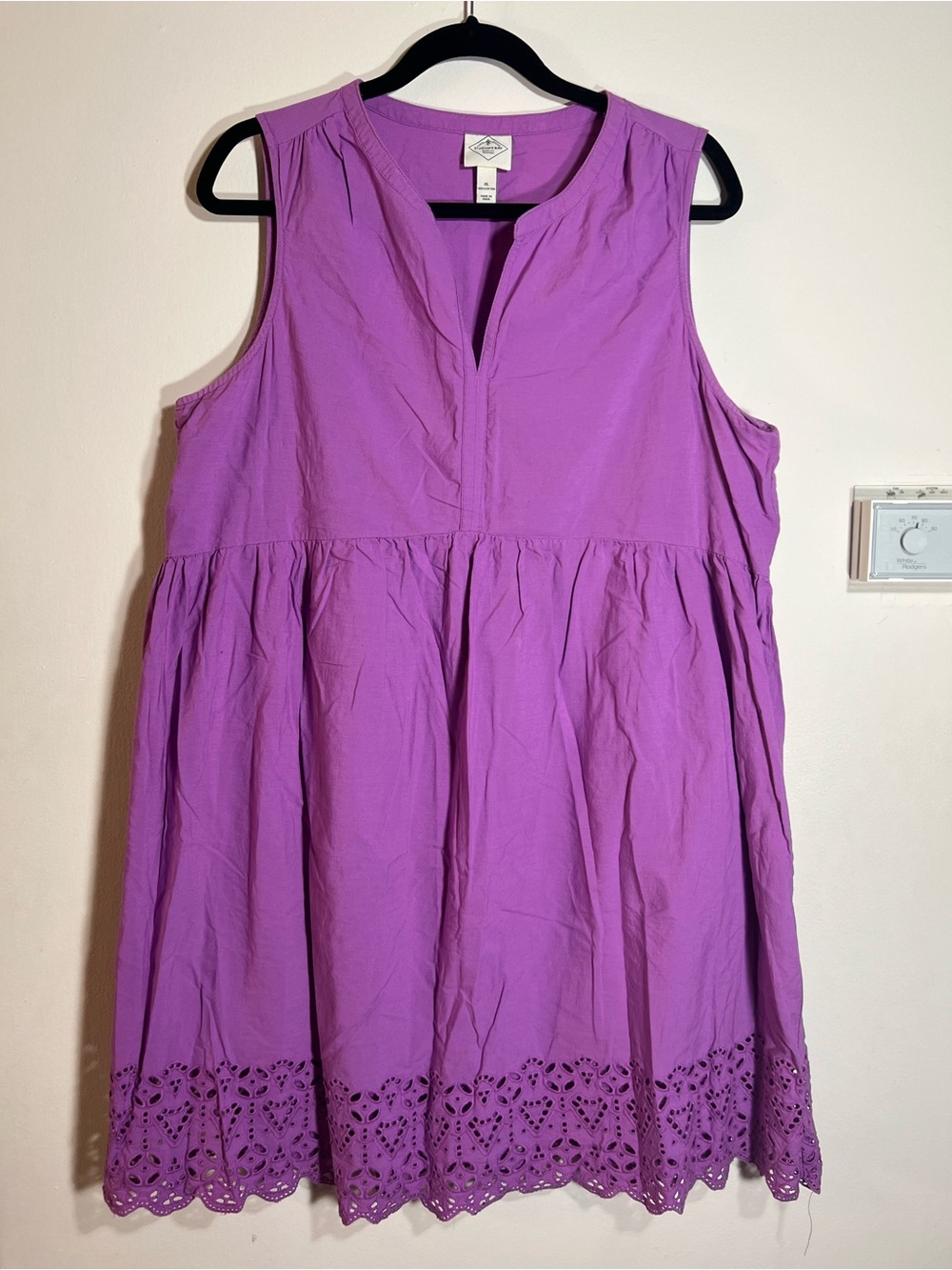St. John's Bay Purple Eyelet Trim Dress